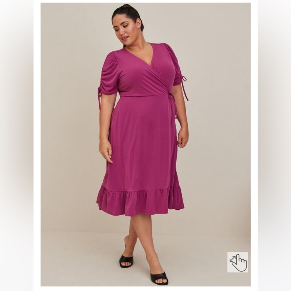 Torrid Midi Studio Knit Wrap Dress Size 2X NWT